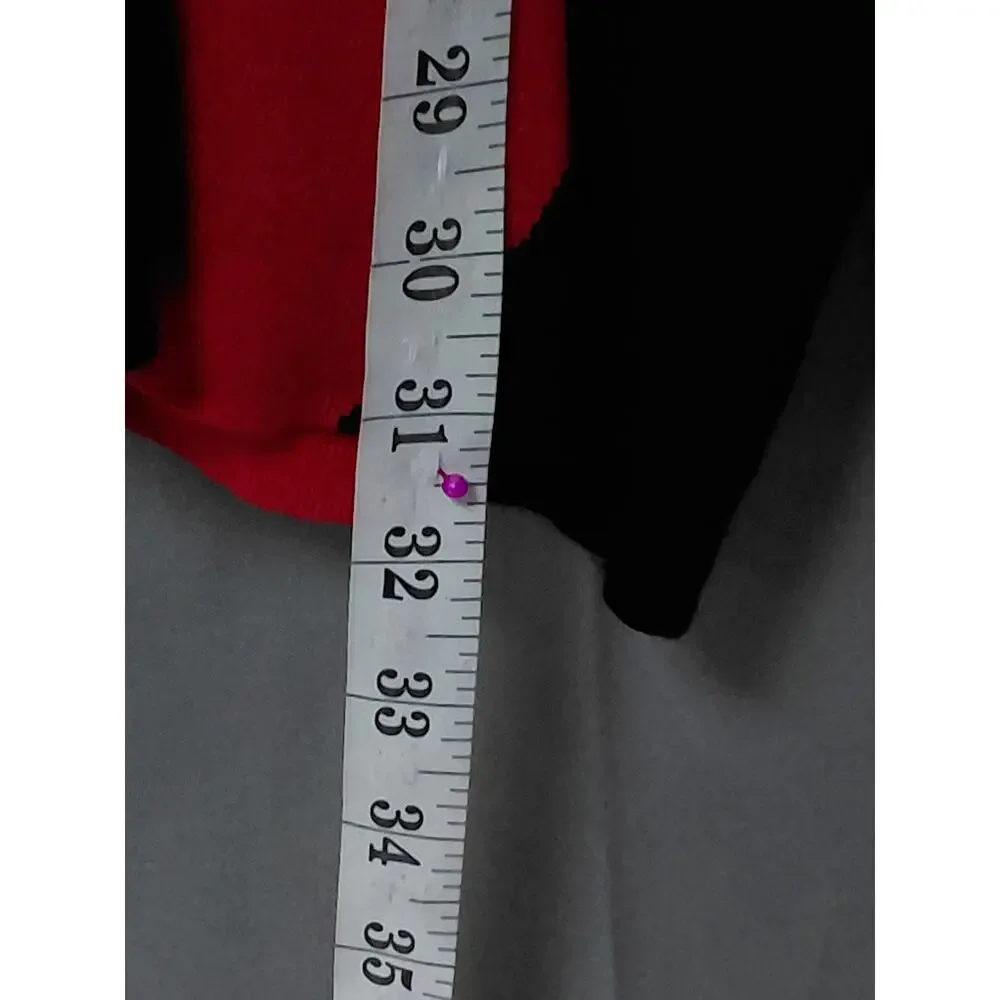 Chico's Black Asymmetrical Hem Knit Stretch Sweater Women Size XXL
